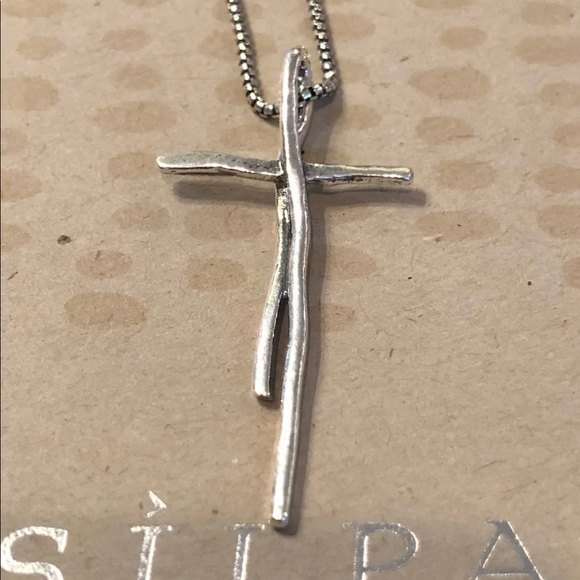 Silpada N5359 Cross Twig Pendant Sterling Silver Necklace - Picture 6 of 15
